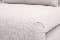 Miliboo Zweisitzer-Schlafsofa aus beigem Textur-Veloursstoff und hellem Holz AMIKO* Schlafsofas|Schlafsessel